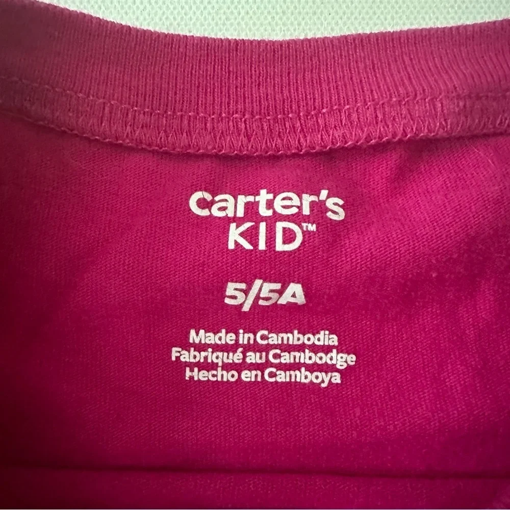 Carter’s Kid Girls Long Sleeve Graphic Shirt Size 5